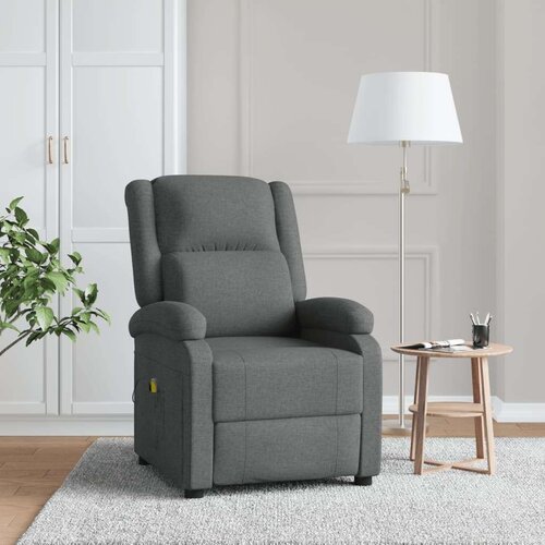  Masažna fotelja od tkanine tamnosiva Cijene