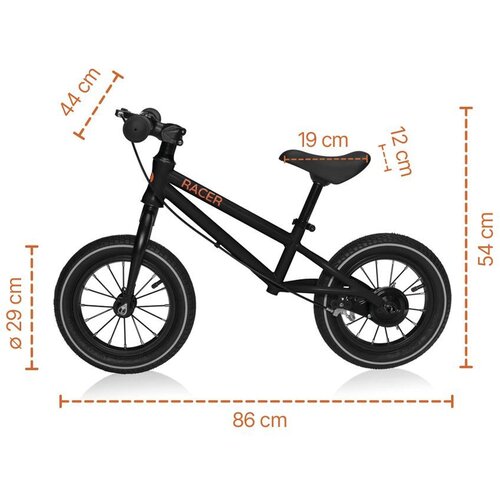 Zopa bicikl bez pedala s ručnom kočnicom Racer Coconut White Slike
