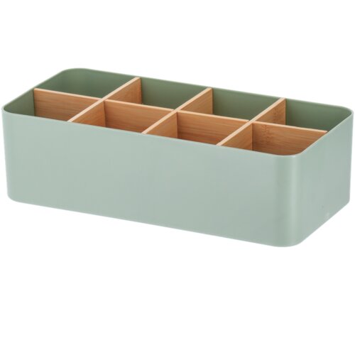 Tendance organizator pravokutni 8 pregrada, Plast/bambus zelena Slike
