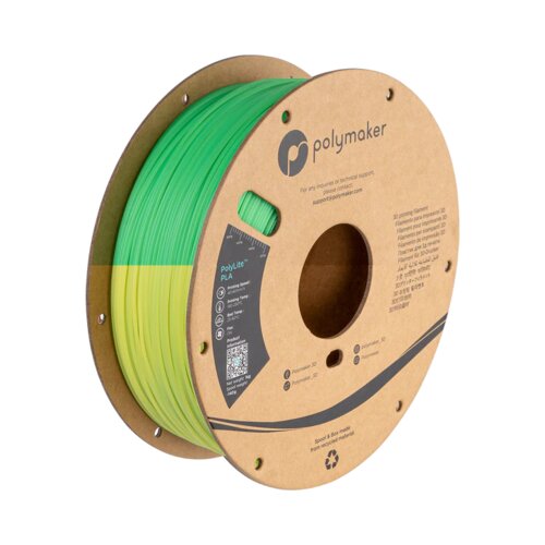 Polymaker PolyLite PLA Temperature Color Change Green/Lime Slike