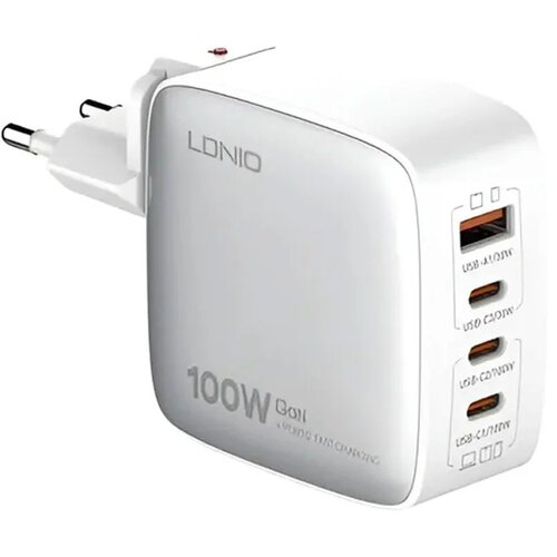 Ldnio Q408 namizni polnilec s 4 vhodi 100 W Slike