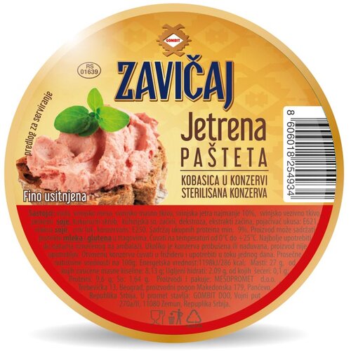 Gombit Jetrena pa&amp;scaron;teta Zavičaj, 100gr Slike