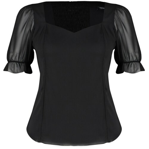Trendyol Curve Plus Size Blouse - Black - Relaxed fit Slike