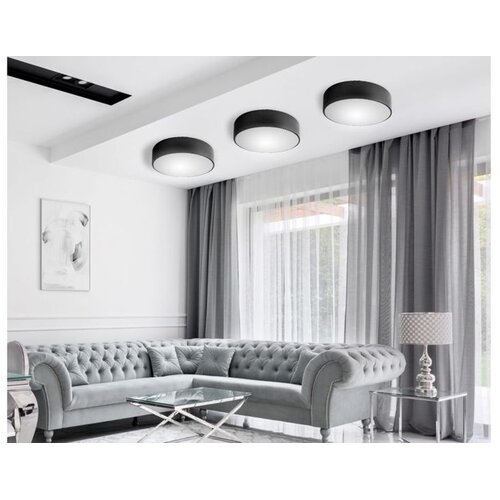 Toolight stropna svjetiljka plafon 50cm okrugla crna app644-4c Slike