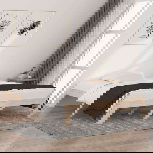  Za krevet od masivnog drva 135 x 190 cm 4FT6 bračni Cene