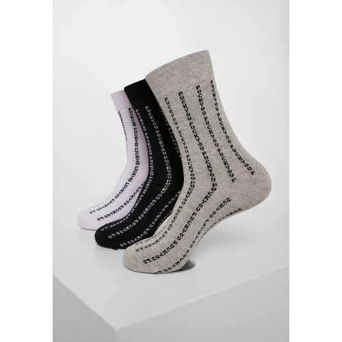 MT Accessoires Fuck You Socks 3-Pack Black/Grey/White Slike