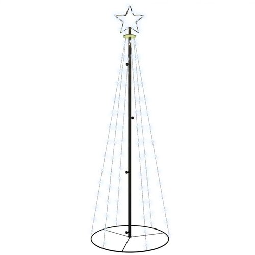  Stožasto božićno drvce hladno bijelo 108 LED žarulja 70x180 cm Slike
