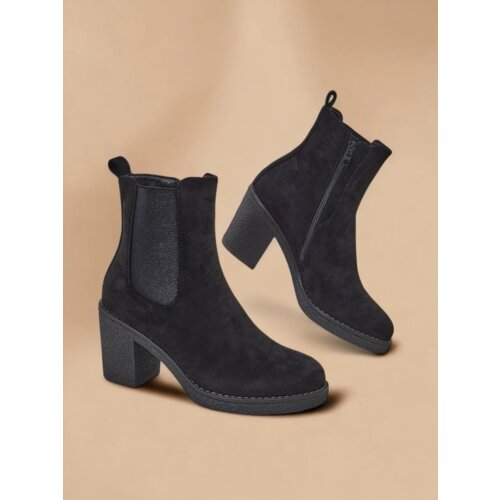 Resti Eco-suede women's ankle boots on a block heel Bregianka Cene