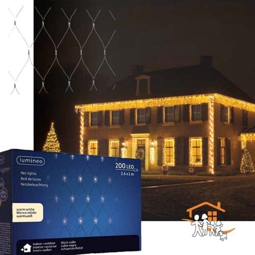  Spoljašnja novogodišnja LED svetleća mreža 100x260cm Toplo bela Lumineo Icicle 494881 Cene
