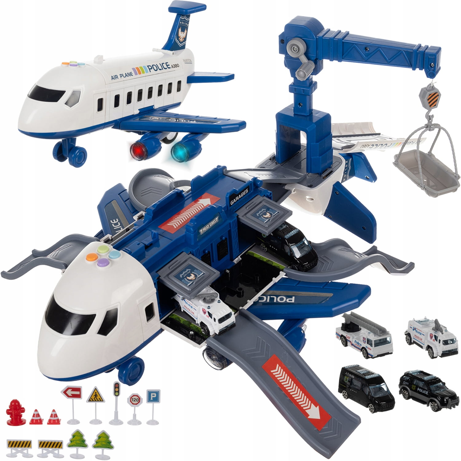  LED interaktivni sklopivi policijski avion zvuk 63cm Cijene