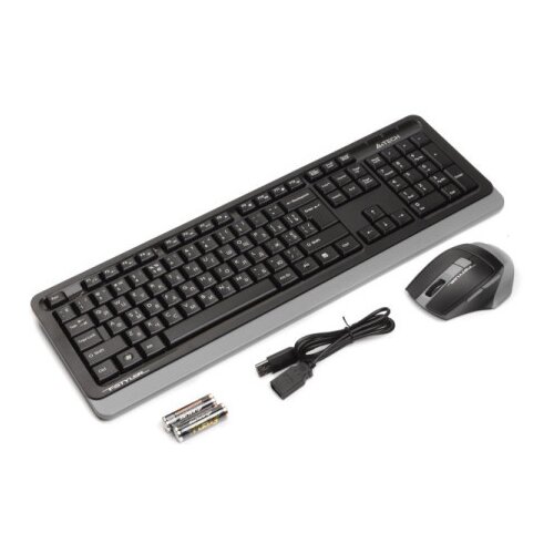 A4Tech A4-FG1035 Fstyler Bezicna tastatura YU-LAYOUT + bezicni mis USB, Grey Slike