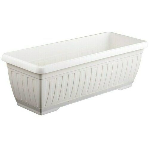 Plastična žardinjera Jadran (Vanjska dimenzija (D x &amp;Scaron; x V): 50 x 20 x 17 cm, Plastika, Bijele boje) Slike