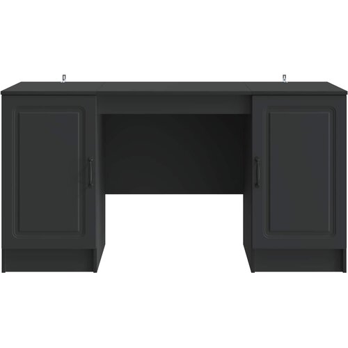  Stol Crna 142,5 x 50 x 75 cm Konstruirano drvo Slike