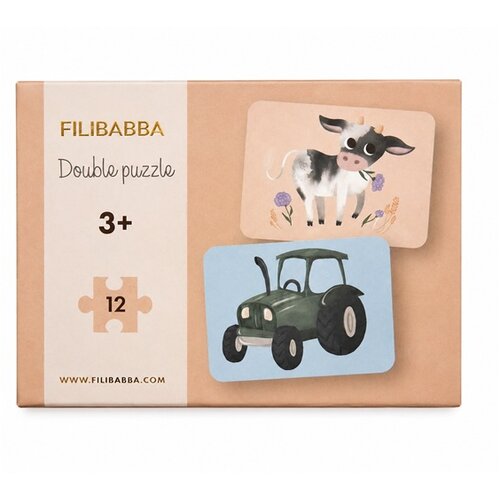 FILIBABBA Double Puzzle 12 kom Farma Slike