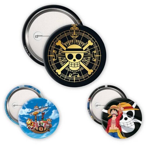 Abystyle Badge - One Piece - Skull & Luffy - Badge Pack Cene