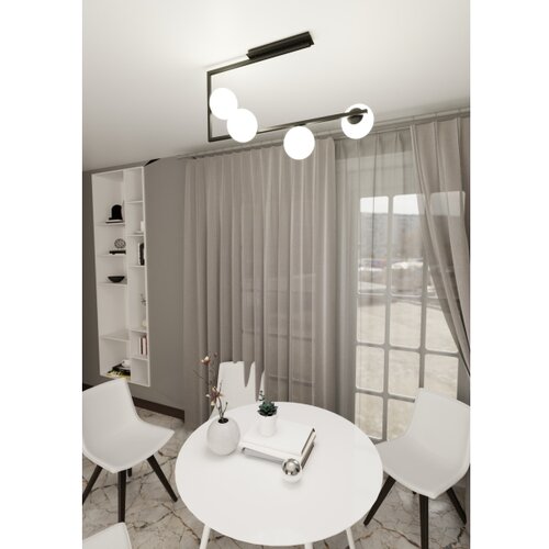  Luster na &amp;scaron;ipci SOMA 4xE14/10W/230V crna/bela Slike