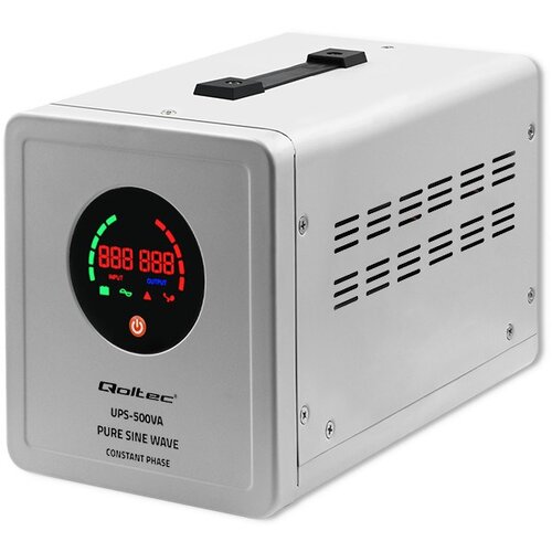 Qoltec 50716 Uninterruptible power supply Pure Sine Wave UPS | 500VA | 350W | constant phase | Grey Cijene
