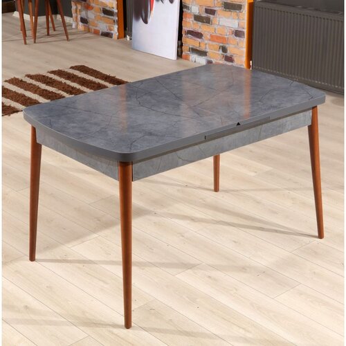Hanah home Aris - Anthracite, Walnut AnthraciteWalnut Extendable Dining Table Cene