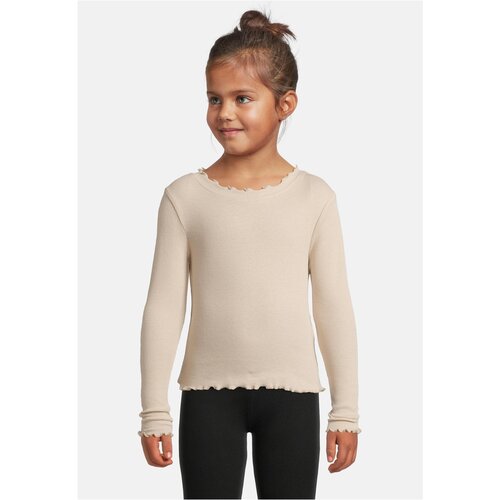 Urban Classics Girls' ribbed long-sleeved T-shirt beige Cene