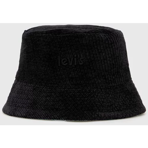 Levi's Dvostranski klobuk črna barva