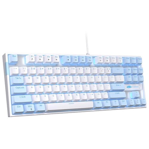  MageGee MK-STAR mehanička gaming tipkovnica, crveni prekidači, bijela s plavom, UK layout Cijene