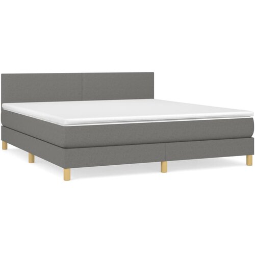 Maison Chic Box spring postelja - Vzmetna postelja z vzmetnico temno siva 160x200 cm blago SL20737, (21892980) Cene