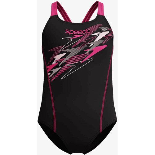 Speedo Kupaći kostim 1-delni MEDLEY LOGO MEDALIST 1PC BLK/PNK Cene