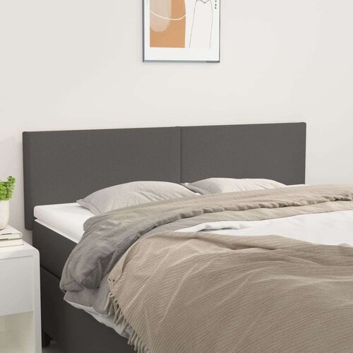  Uzglavlja 2 kom siva 72 x 5 x 78/88 cm od umjetne kože Cijene
