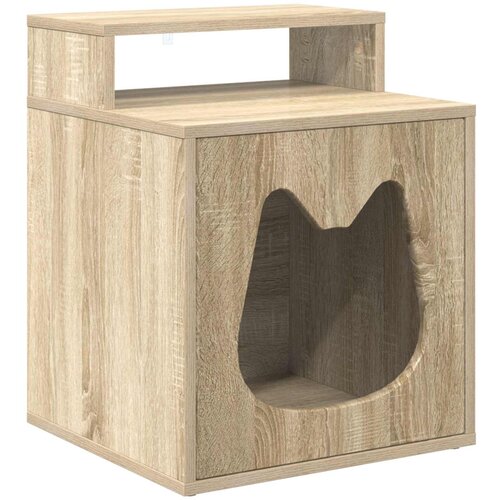 vidaXL Mačja hi&scaron;a Sonoma 42.5 x 40 x 52.5 cm Konstruiran les, (5000111157) Cene