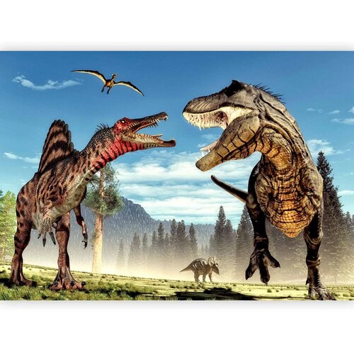  Foto tapeta - Fighting Dinosaurs 250x175 Vodootporna Cene