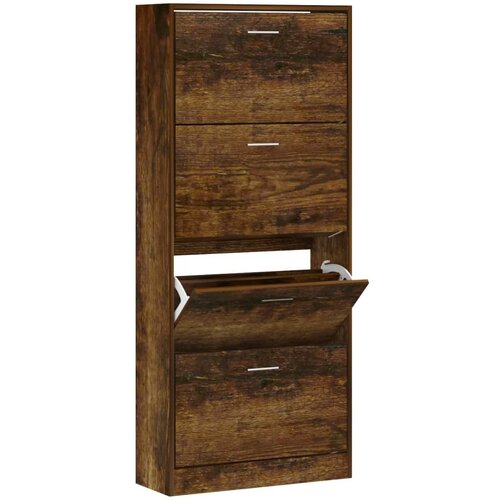 Maison Chic Omarica za obutev - Kopa za čevlje dimljen hrast 63x24x147 cm inženirski les, (21777872) Cene