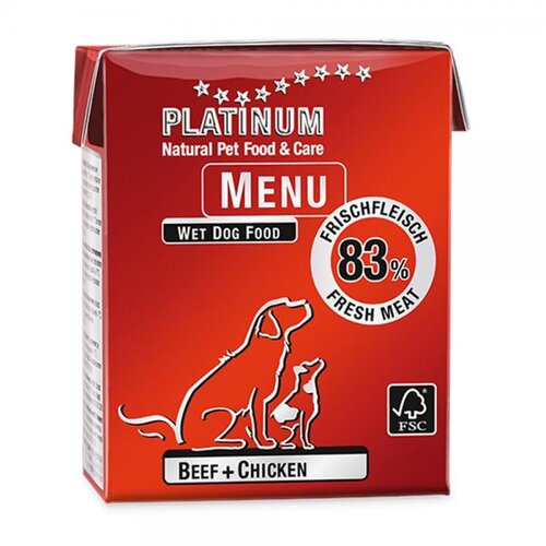 Platinum menu govedina i piletina 375g Slike