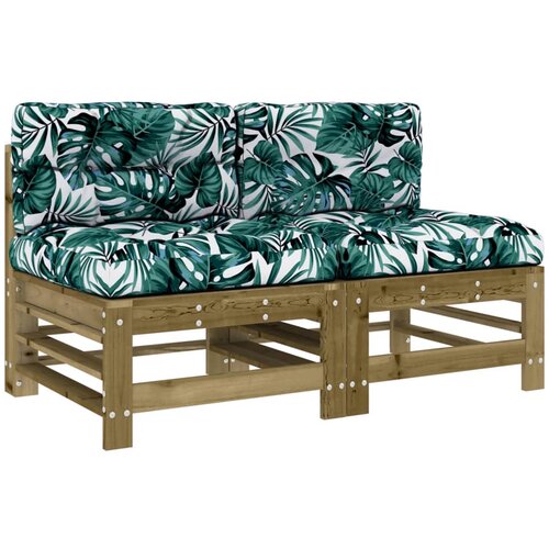 Maison Chic Sredinski kavč - Sofa - Kanape z blazinami 2 kosa impregnirana borovina, (21727336) Cene