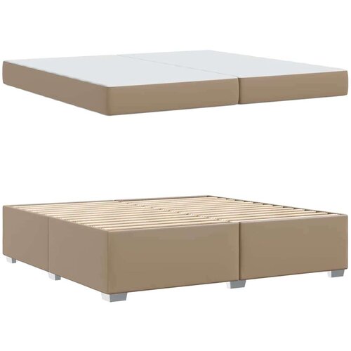  Krevetna konstrukcija Boja cappuccina 200 x 200 cm Umjetna koža Slike