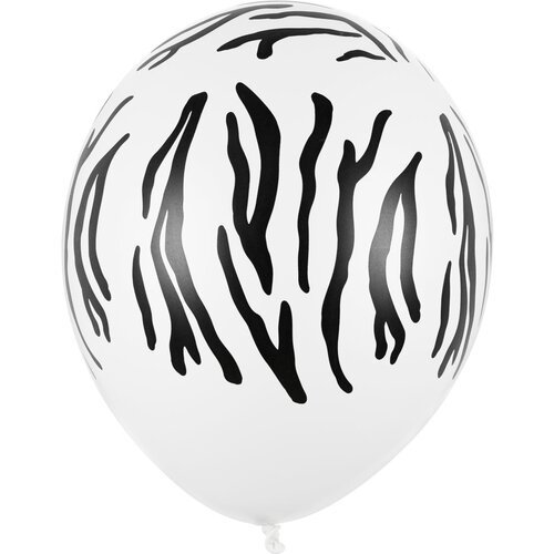 PARTY DECO baloni 30 cm, zebra, pastel pure white Cene