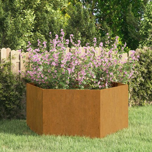 vidaXL Cvetlično korito zarjavelo 90x90x45 cm corten jeklo Cene