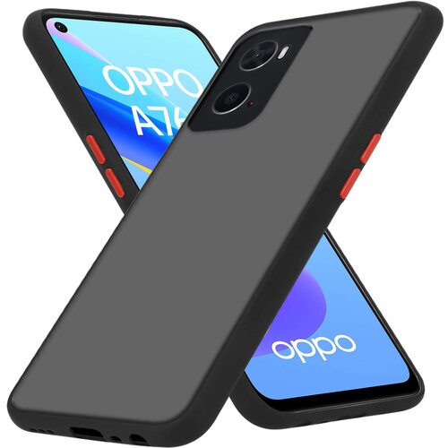 Cadorabo Oppo A36/A76/A96 4G/K10 4G/Realme 9i in matirana črna barva - Hibridni za&scaron;čitni ovitek s TPU silikonom v notranjosti in matirano plastično za, (20859825) Cene