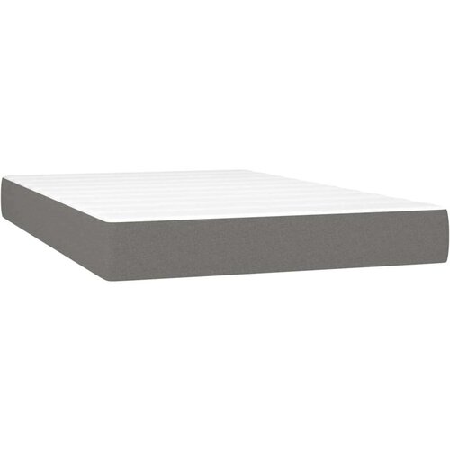 vidaXL Box spring postelja z vzmetnico LED temno siva 120x190 cm blago Cene