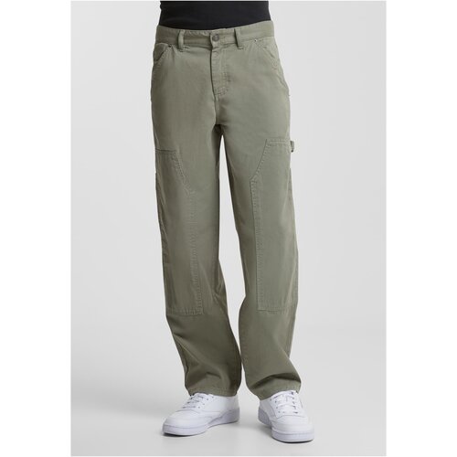 Urban Classics Men&amp;#039;s Twill Double Knee Light Green Pants Slike