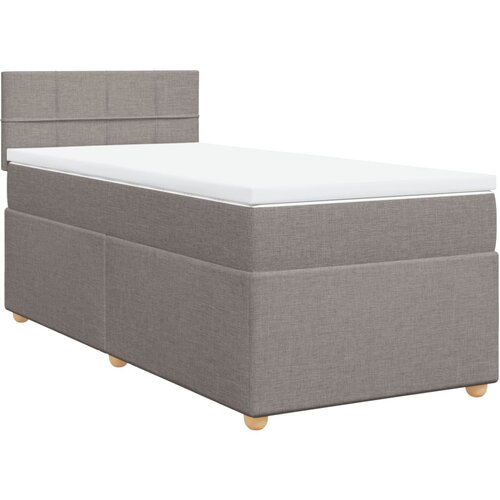 vidaXL Box spring postelja z vzmetnico taupe 90x190 cm blago, (21291599) Cene