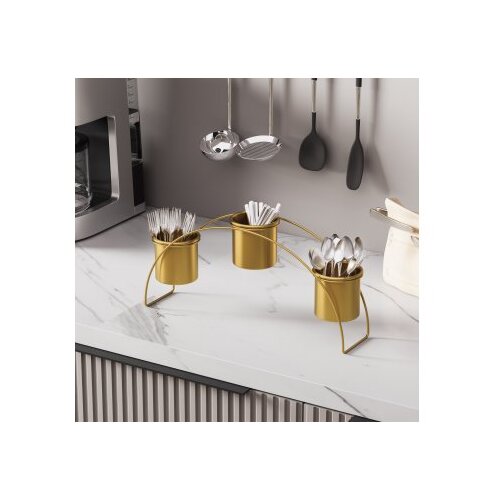 WALLXPERT Stolna dekoracija 40x20x10cm, Zlatne boje Slike