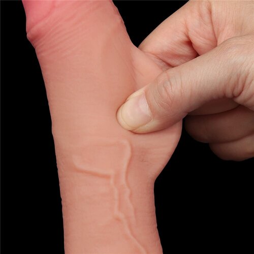Lovetoy Sliding Skin Dual Layer Dong 7.5&amp;quot; Flesh Slike