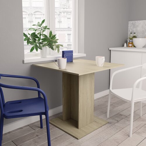 VidaXL Blagovaonski stol boja hrasta sonome 80 x 80 x 75 cm od iverice Slike