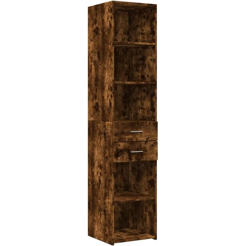 Maison Chic Visoka omara - Komoda - Predalnik dimljeni hrast 40x42,5x185 cm inženirski les, (21722754) Slike