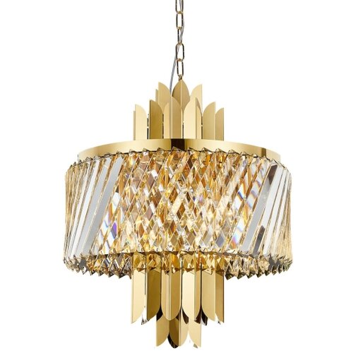  Luster na lancu MARGOT 6xE14/40W/230V prečnik 43 cm zlatna Slike