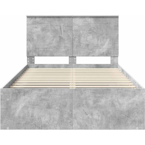 Krevetna konstrukcija Beton 120 x 190 cm Čvrsto borovo drvo Slike