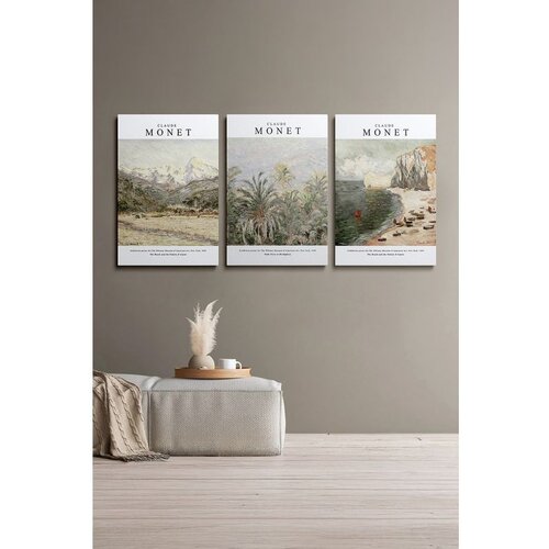 WALLXPERT Ersycnvs13 - Vi&scaron;ebojna Dekorativna Platna (3 Komada) 50 x 70 cm Cene