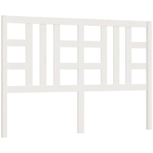 Maison Chic posteljno vzglavje - vzglavna omarica - nočna omarica belo 126x4x100 cm trdna borovina, (21706180) Slike
