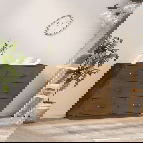  Komoda smeđa boja meda 100 x 40 x 75 cm od masivne borovine Cijene