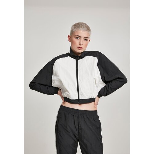 UC Ladies Women&amp;#039;s short raglan wrinkled jacket Batwing blk/wht Slike